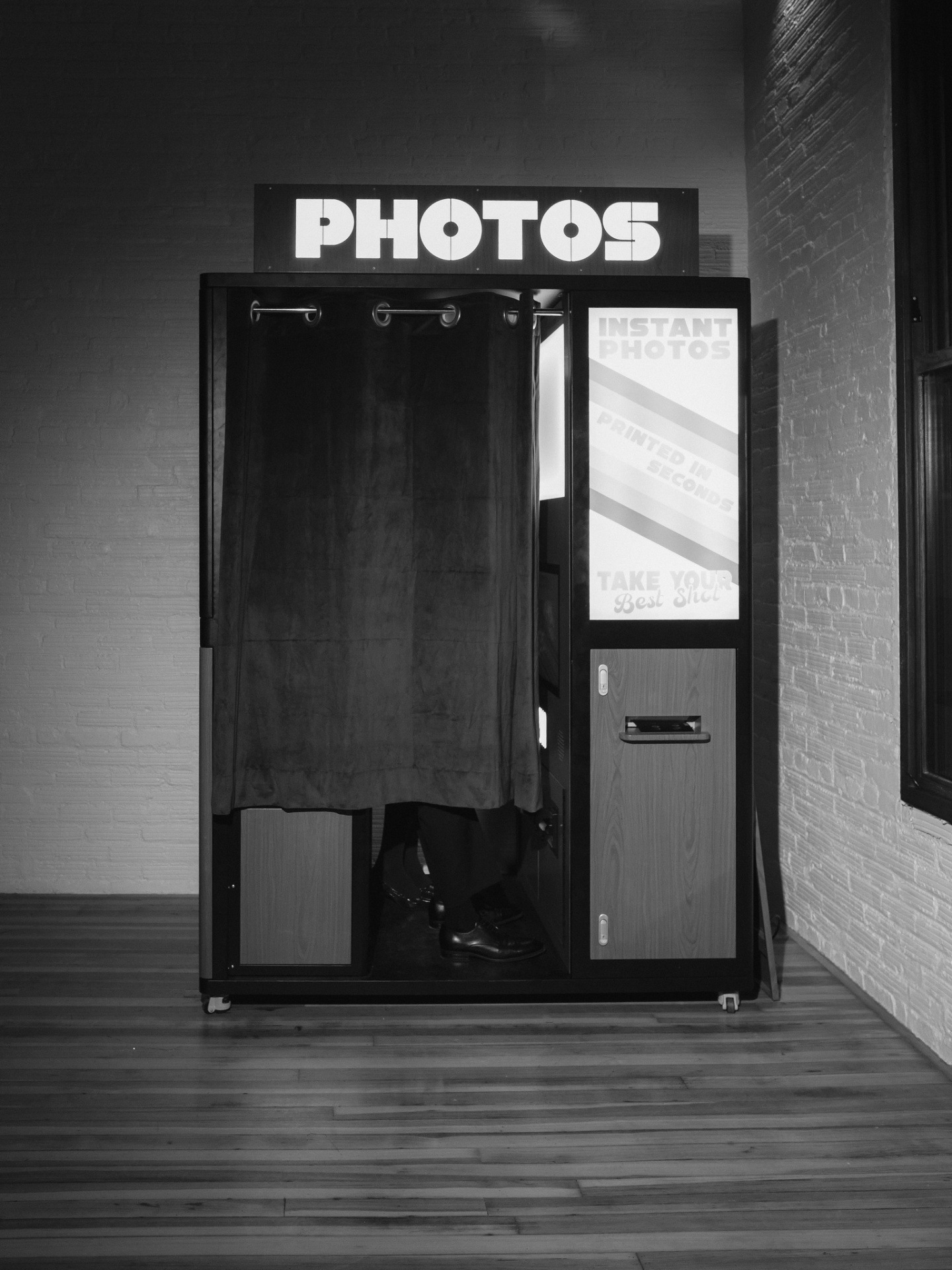 Vintage photo booth at Evermore Hall
